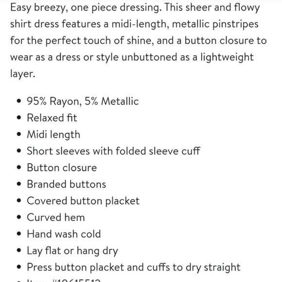 WILDFANG nwt Navy Empower Pinstripe Shirt Dress Knee Length Size S - Picture 7 of 15